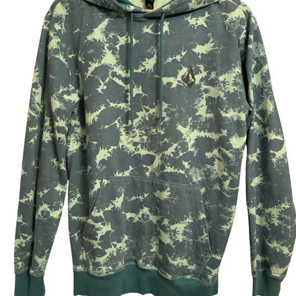 Volcom blue acid dye hoodie size Large mens - Picture 1 of 7